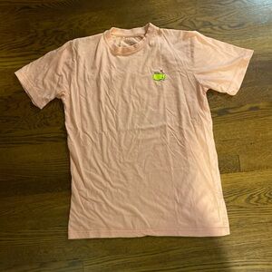 Masters Augusta Tournament 2018 shirt M Pink Salmon Short Sleeve Golf